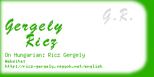 gergely ricz business card